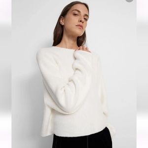 Theory Womens Faux Fur Knit Cropped M